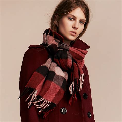 burberry cashmere paraad red coat with scarf|Check Cashmere Scarf in Red .